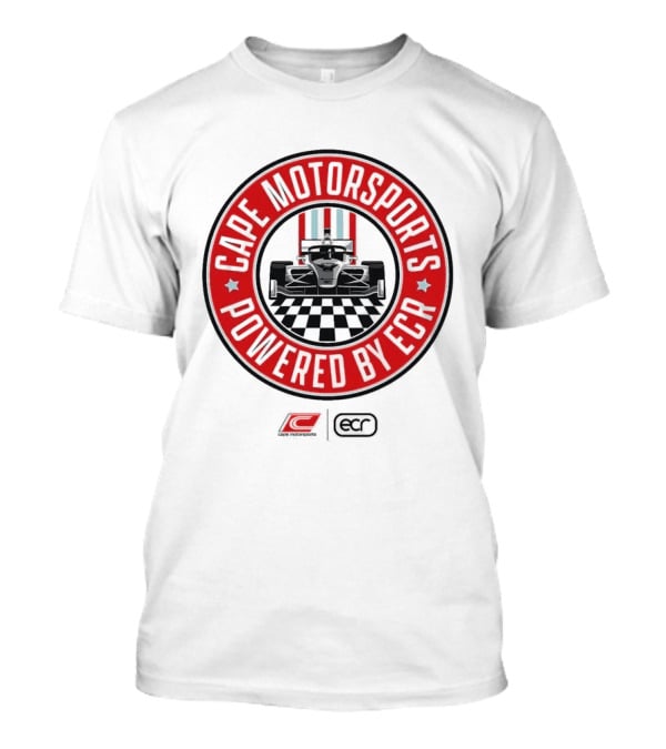 Cape Motorsports Powered By ECR Indy NXT 2026 Racing Car Checkered Flag T-Shirt