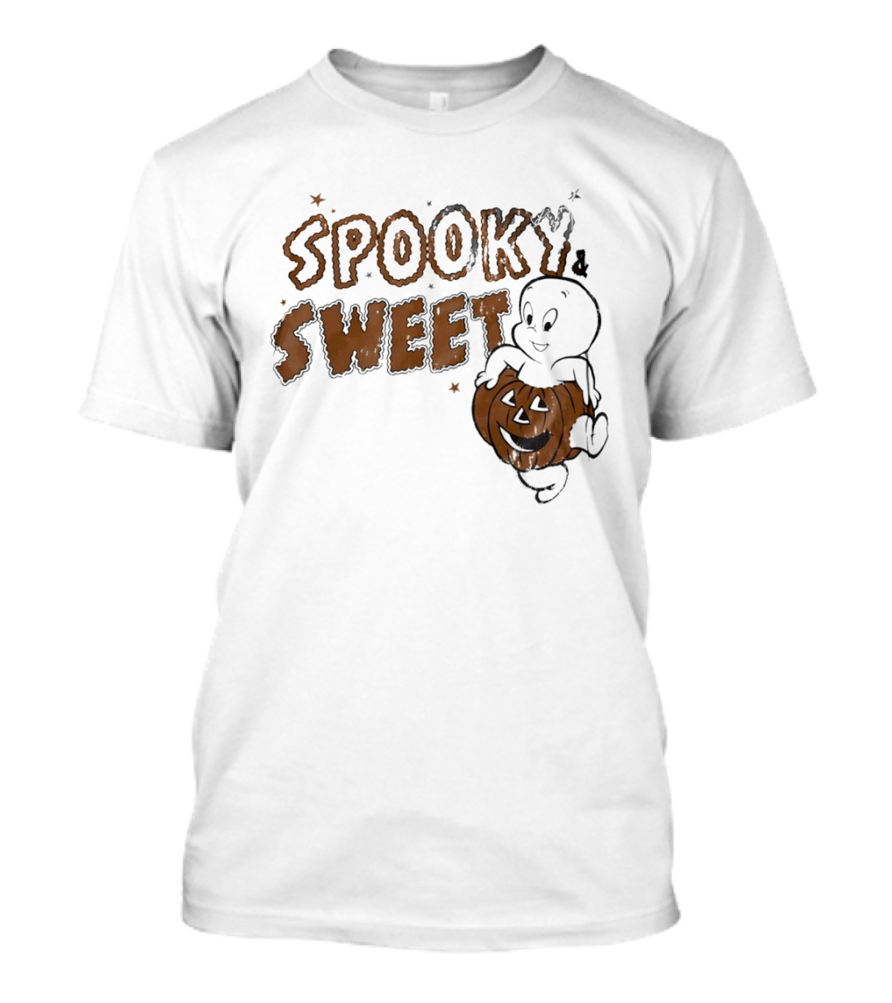 Casper The Friendly Ghost Spooky & Sweet Halloween Pumpkin Fun T-Shirt