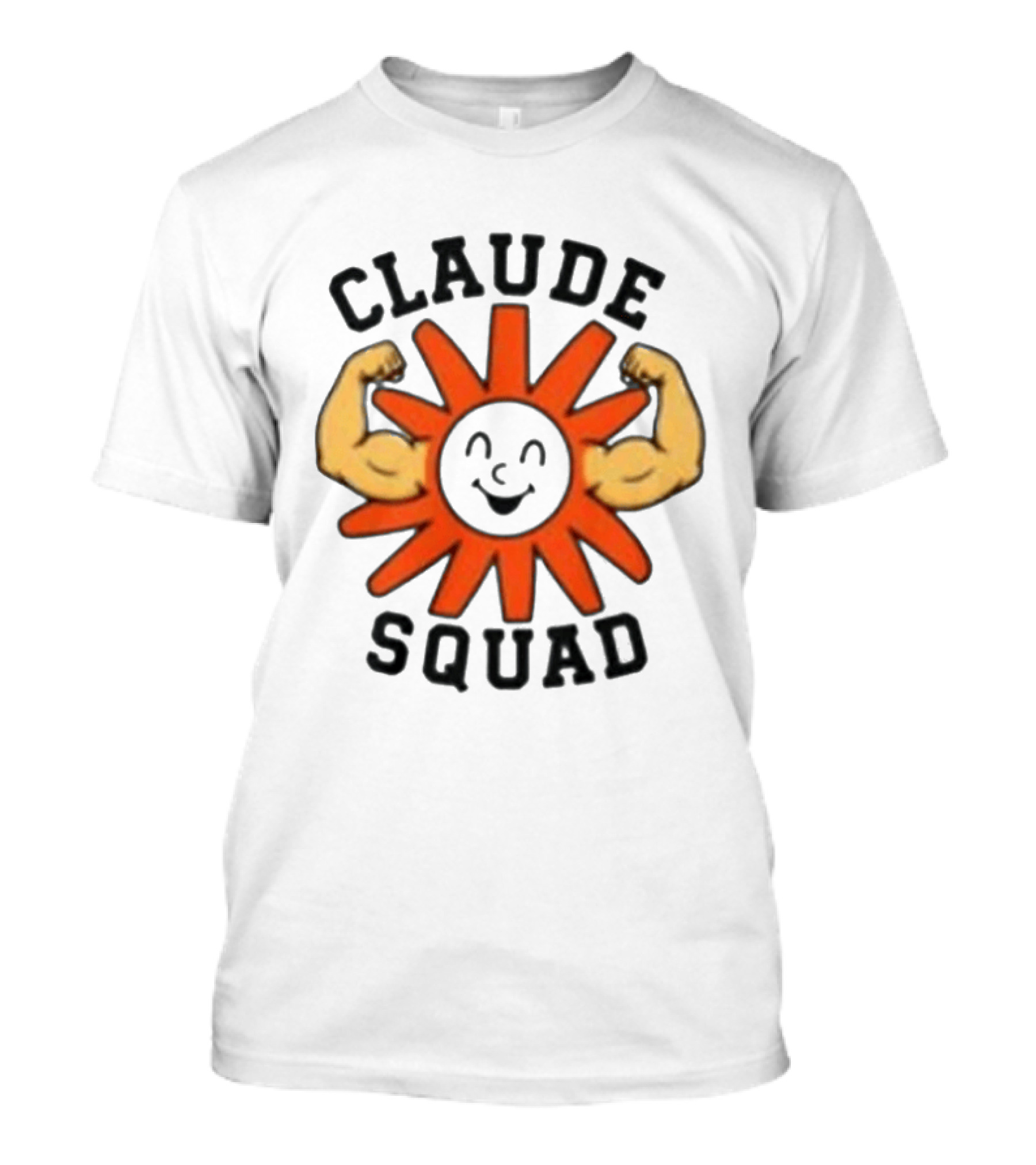 Claude Squad Sun With Flexing Arms T-Shirt