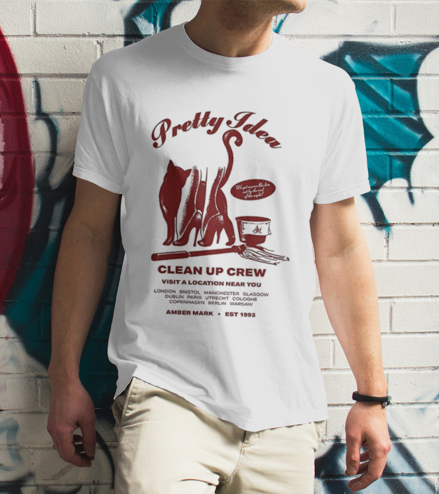Pretty Idea Clean Up Crew Visit: Denver Columbus Annapolis Albuquerque 1973 T-Shirt