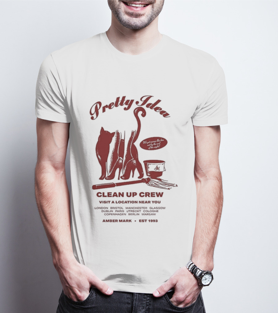 Pretty Idea Clean Up Crew Visit: Denver Columbus Annapolis Albuquerque 1973 T-Shirt