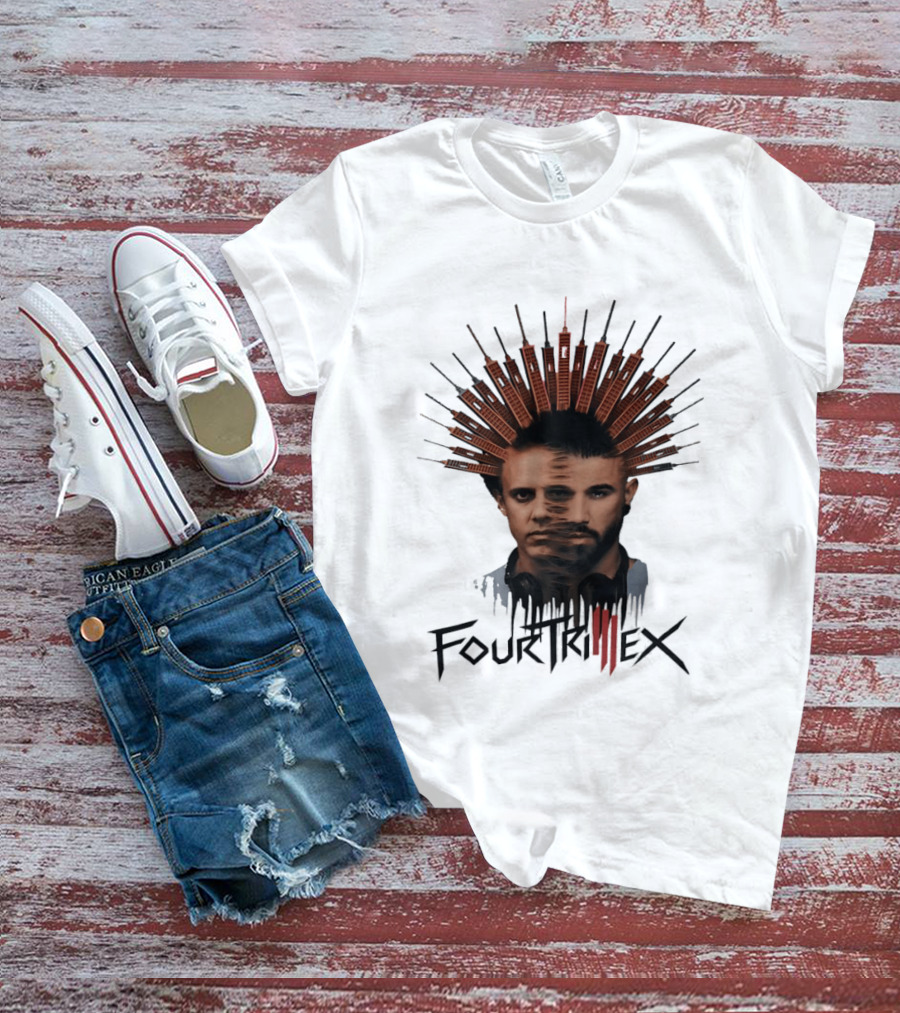 Fourtriex DJ Electronic Music Urban Skyline Fusion T-Shirt