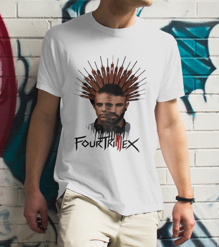 Fourtriex DJ Electronic Music Urban Skyline Fusion T-Shirt