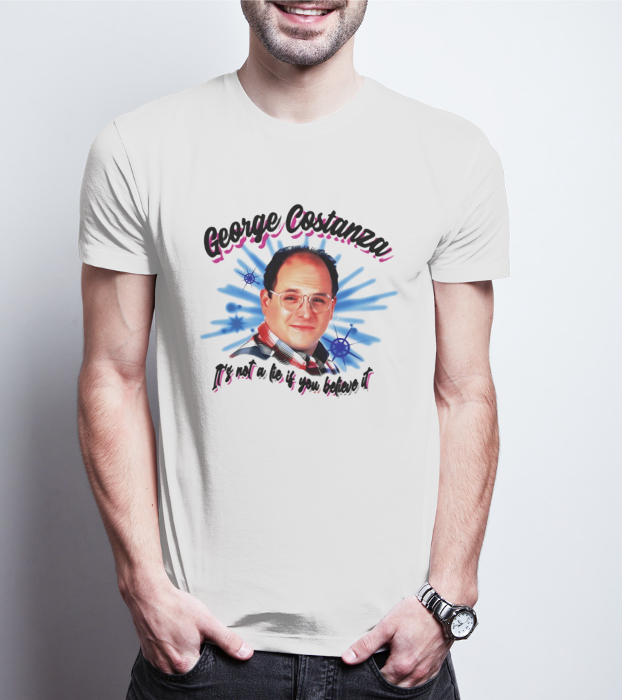 George Costanza It's Not A Lie If You Believe It 90s Airbrush T-Shirt
