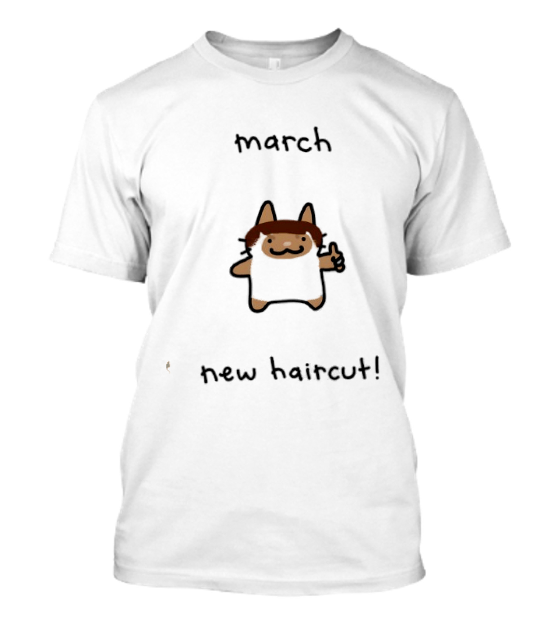 March New Haircut Cat Thumbs Up T-Shirt