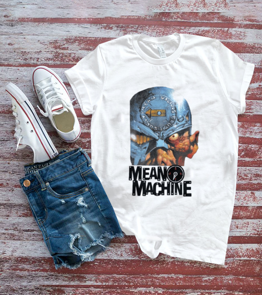Mean Machine Mean Vicious Brutal Surly 2000 AD T-Shirt