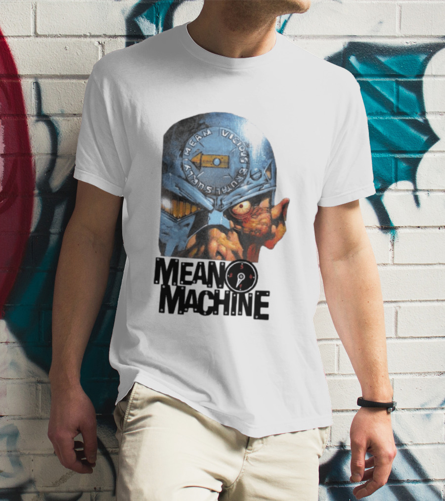 Mean Machine Mean Vicious Brutal Surly 2000 AD T-Shirt