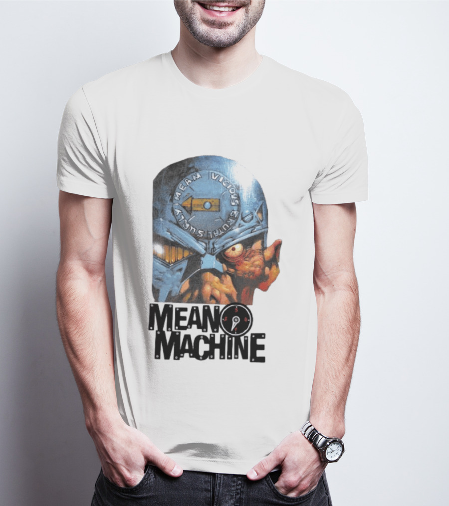 Mean Machine Mean Vicious Brutal Surly 2000 AD T-Shirt