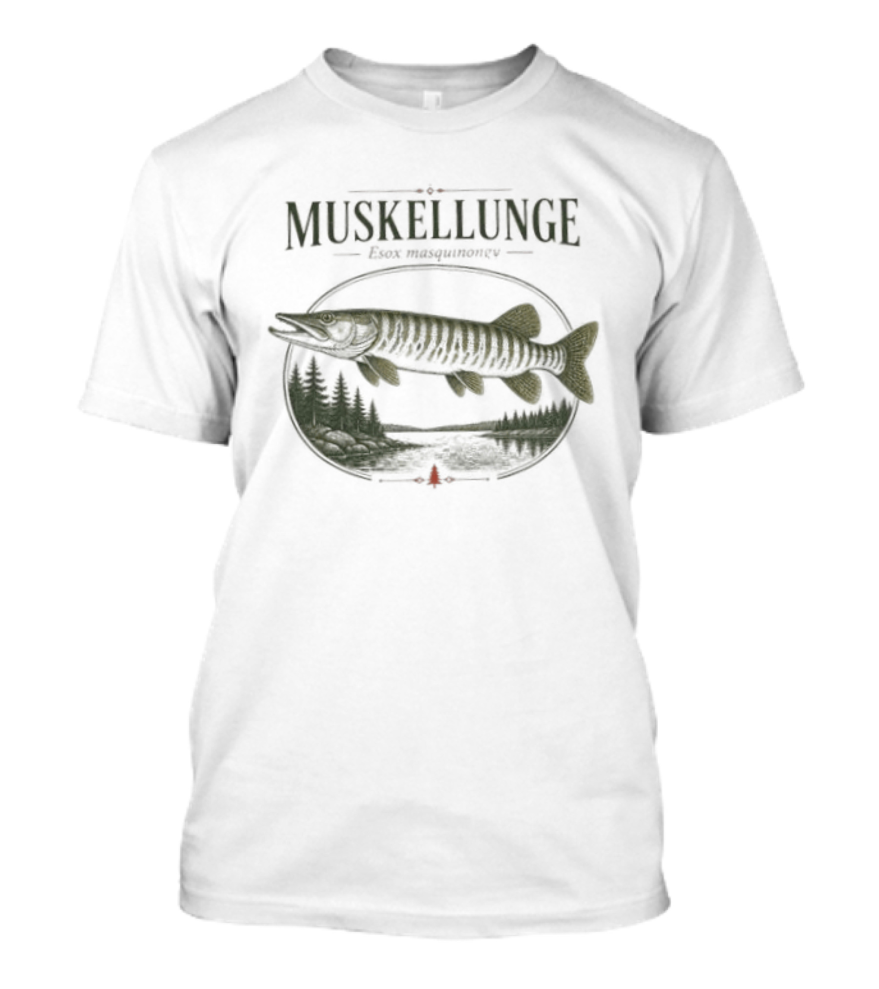 Muskellunge Esox Masquinongy Vintage Fish T-Shirt