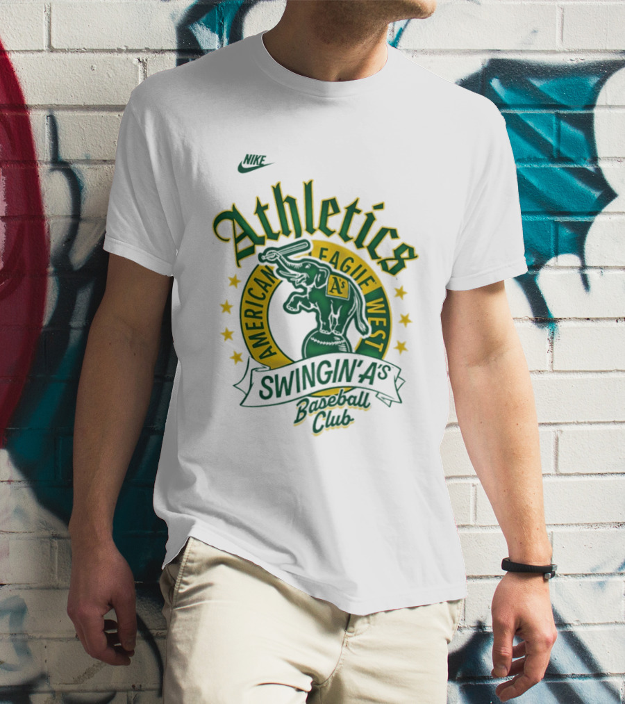 Nike Athletics Swingin' A's American League West Baseball Club T-Shirt