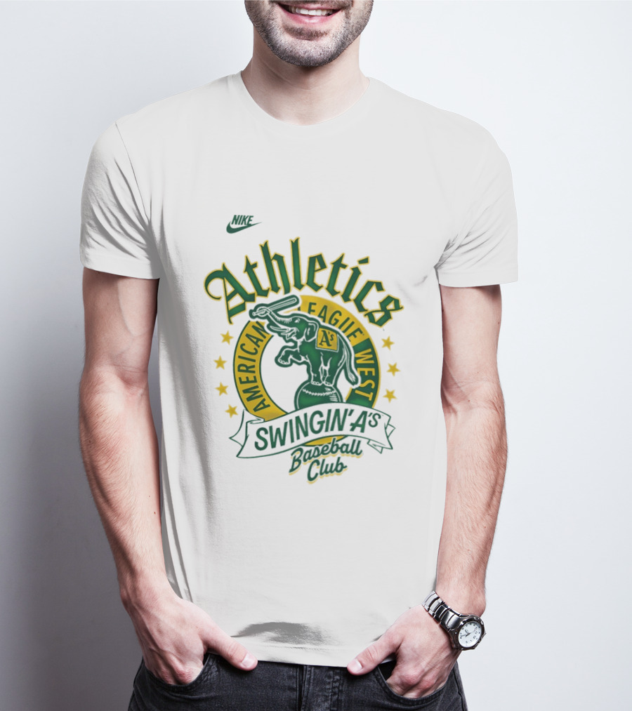 Nike Athletics Swingin' A's American League West Baseball Club T-Shirt