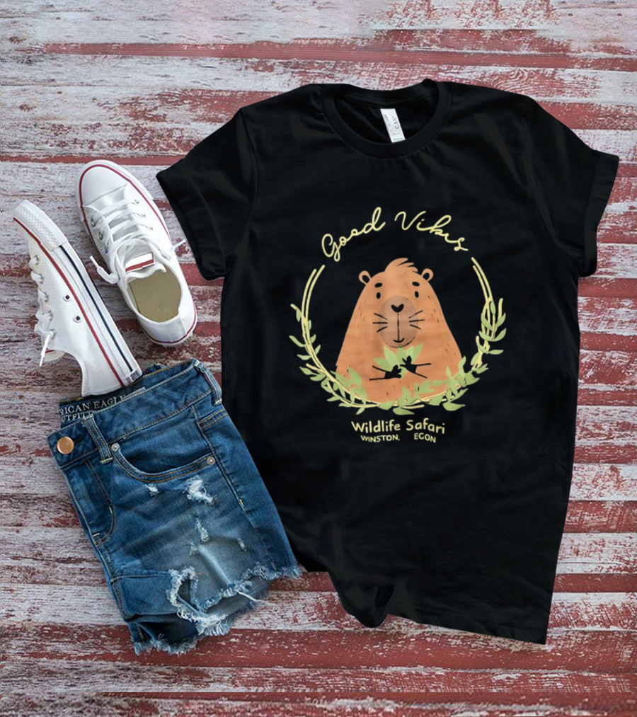 Good Vibes Capybara Wildlife Safari Winston Oregon T-Shirt