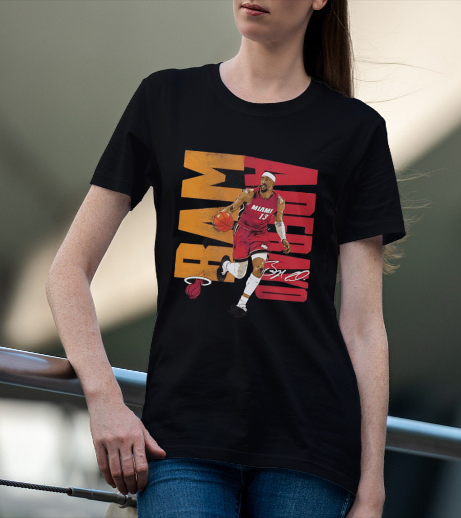 Bam Adebayo Miami Heat Basketball Number 13 NBA Player T-Shirt