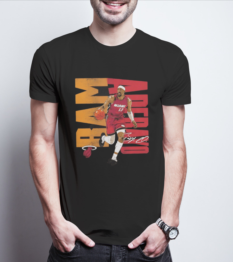 Bam Adebayo Miami Heat Basketball Number 13 NBA Player T-Shirt