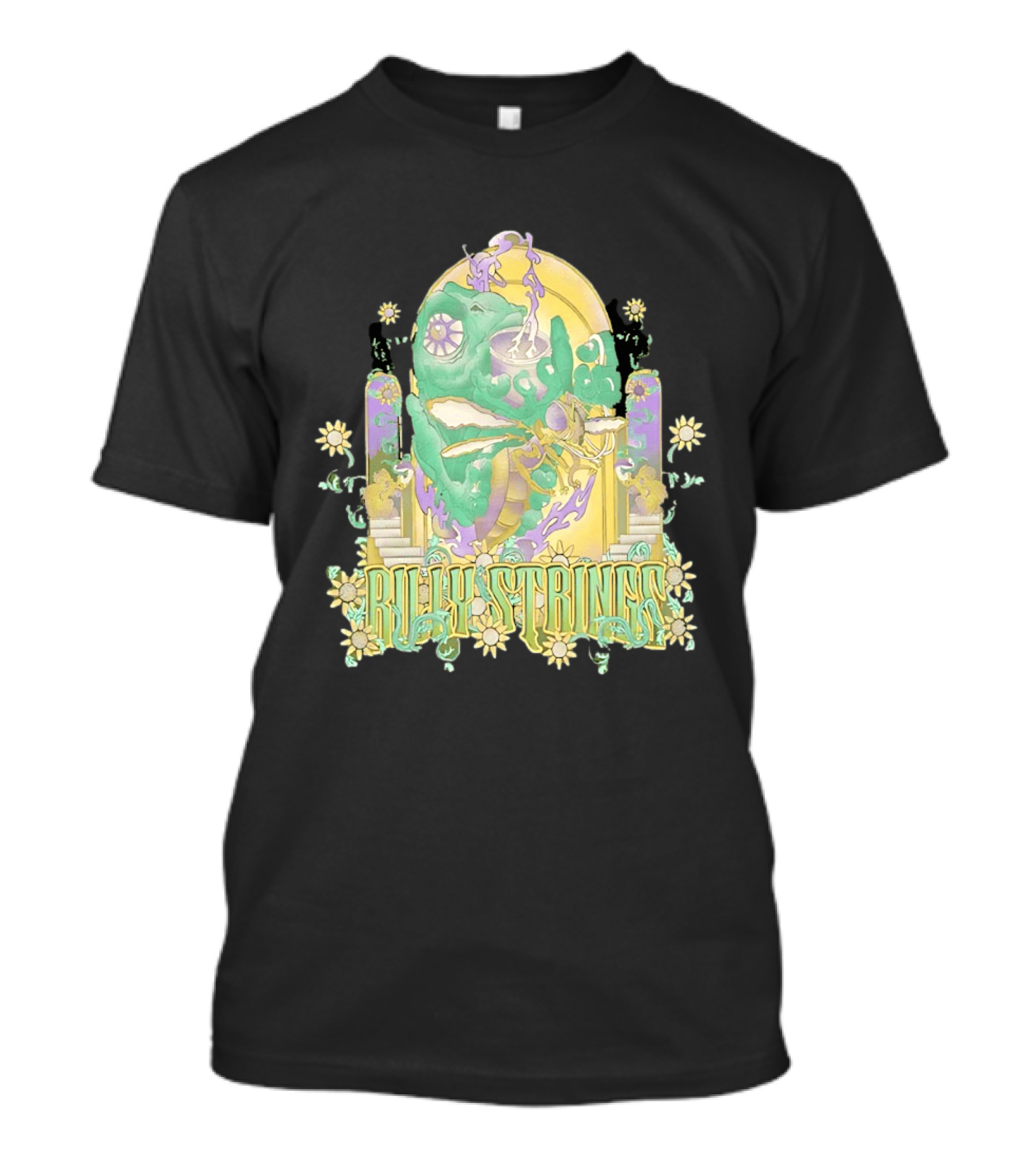 Billy Strings Summer 2026 Tour Cicada Rider Psychedelic Flower Mandala T-Shirt