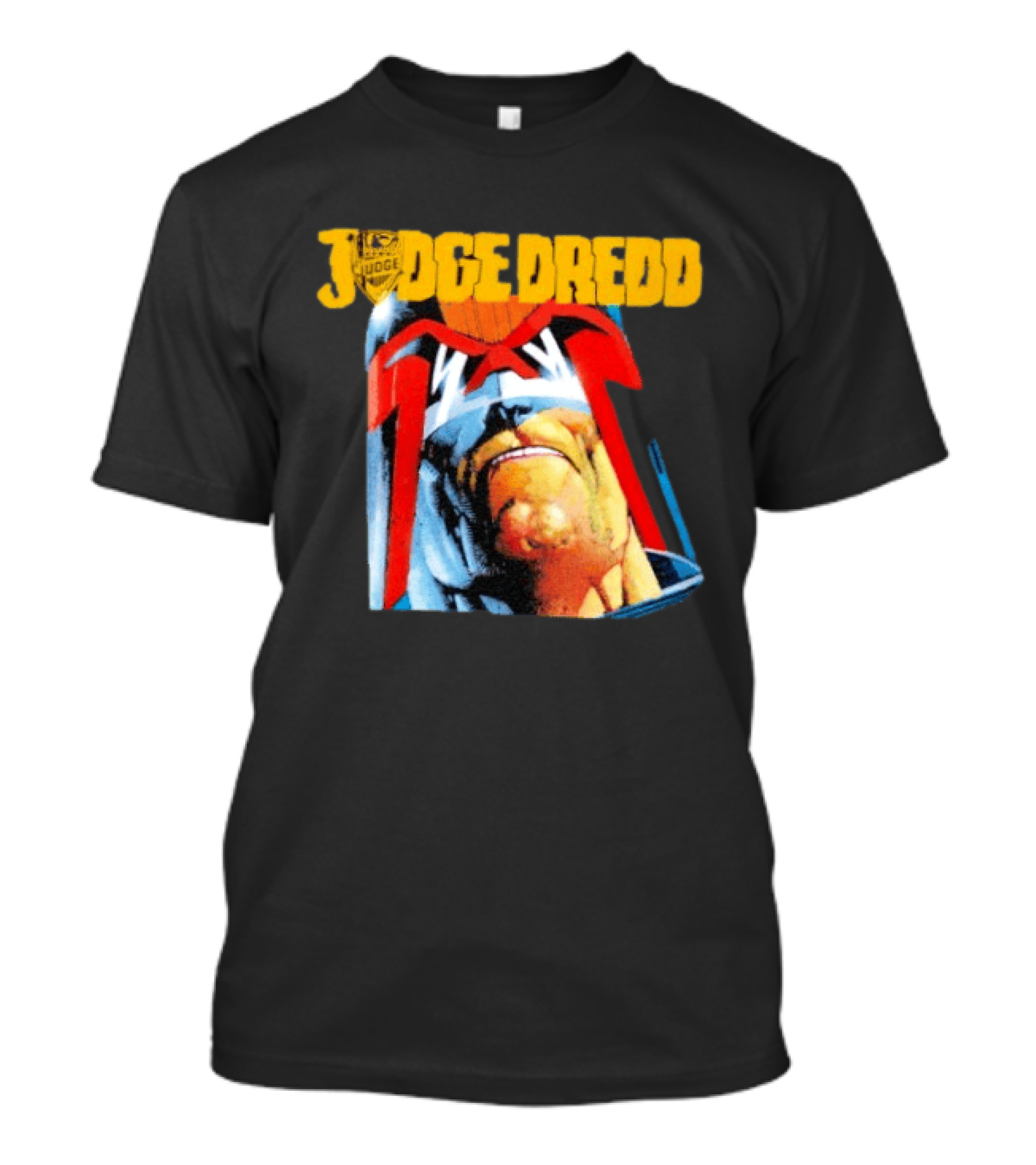 Judge Dredd Face Of Justice Iconic 2000 AD Comic Book Cover T-Shirt