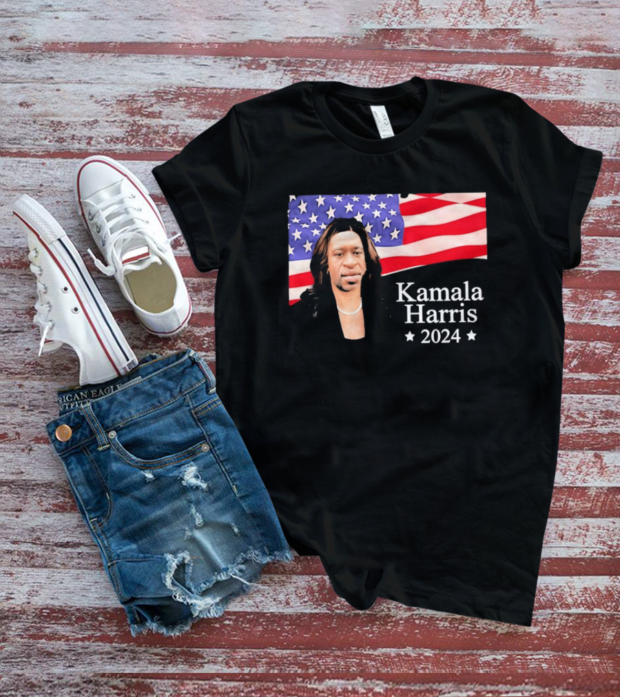 Kamala Harris 2024 Political Satire American Flag T-Shirt