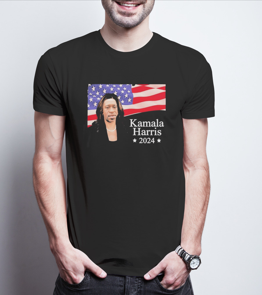 Kamala Harris 2024 Political Satire American Flag T-Shirt