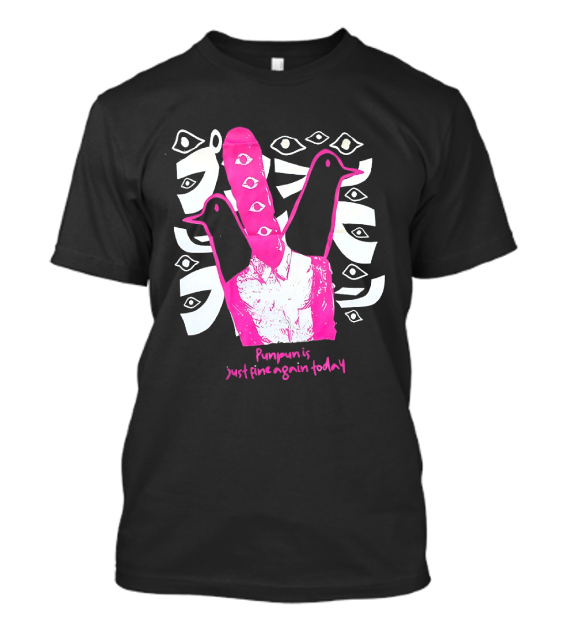 Punpun Is Just Fine Again Today Inio Asano Eye Pattern Pink Pigeons T-Shirt