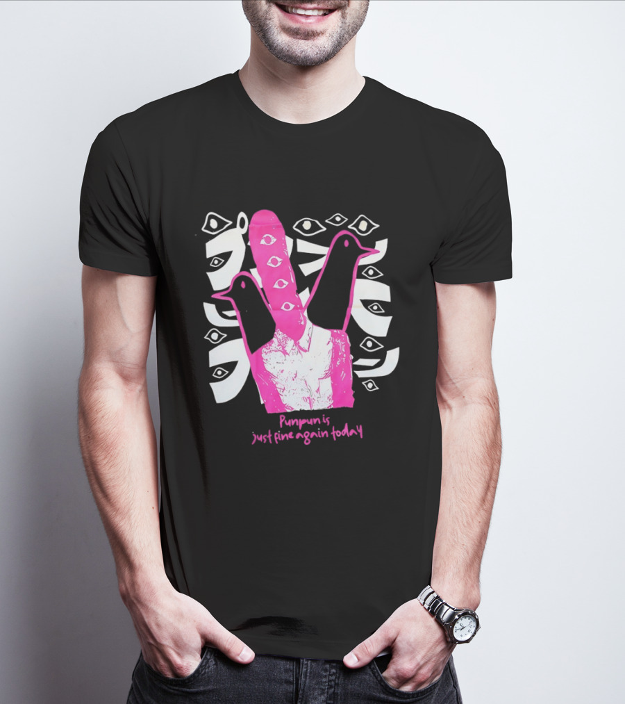 Punpun Is Just Fine Again Today Inio Asano Eye Pattern Pink Pigeons T-Shirt
