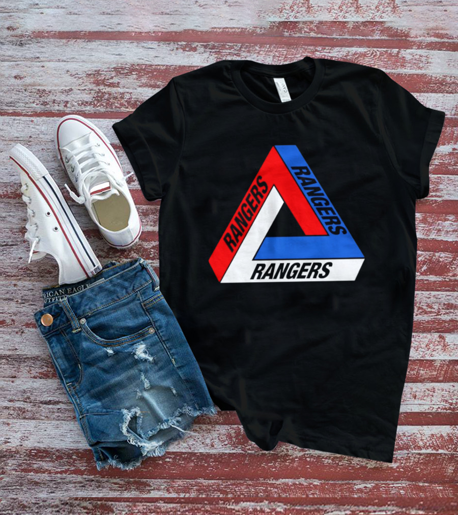 Rangers Penrose Triangle Optical Illusion Sports T-Shirt
