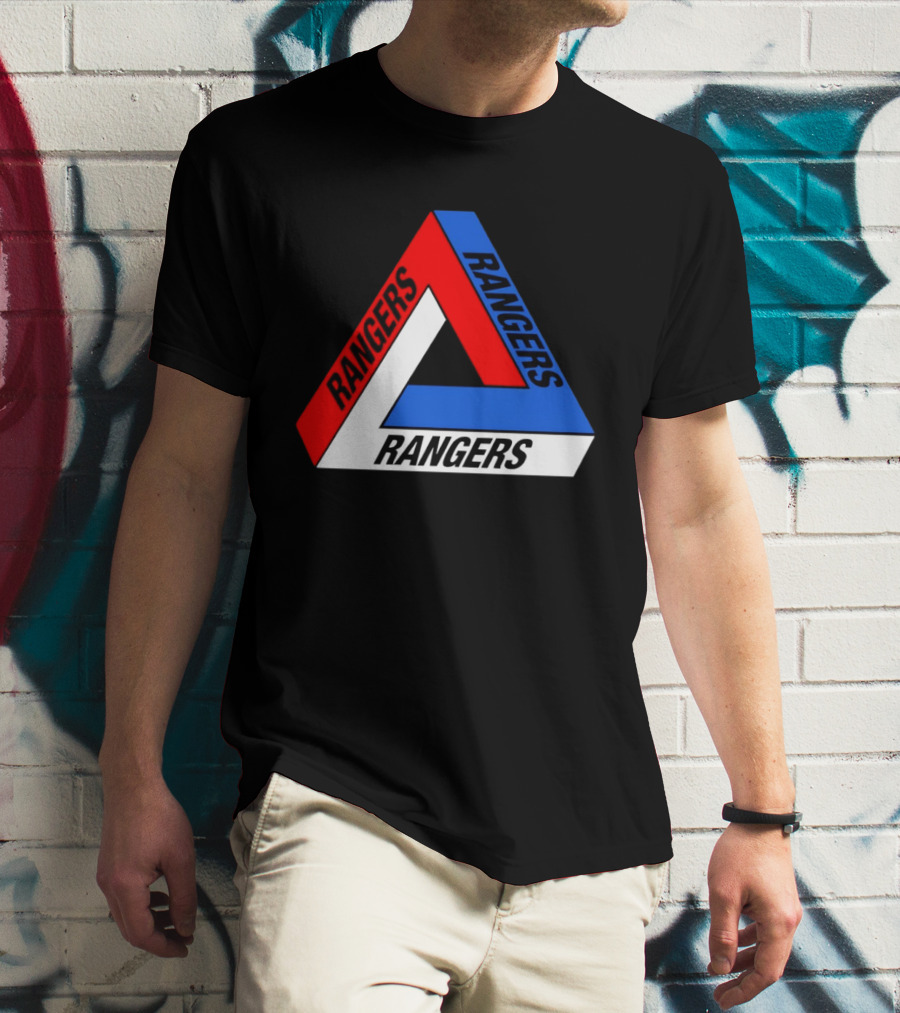 Rangers Penrose Triangle Optical Illusion Sports T-Shirt