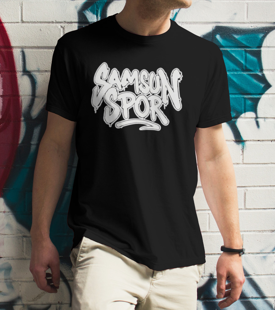 Samsunspor Graffiti Style Bold Lettering T-Shirt