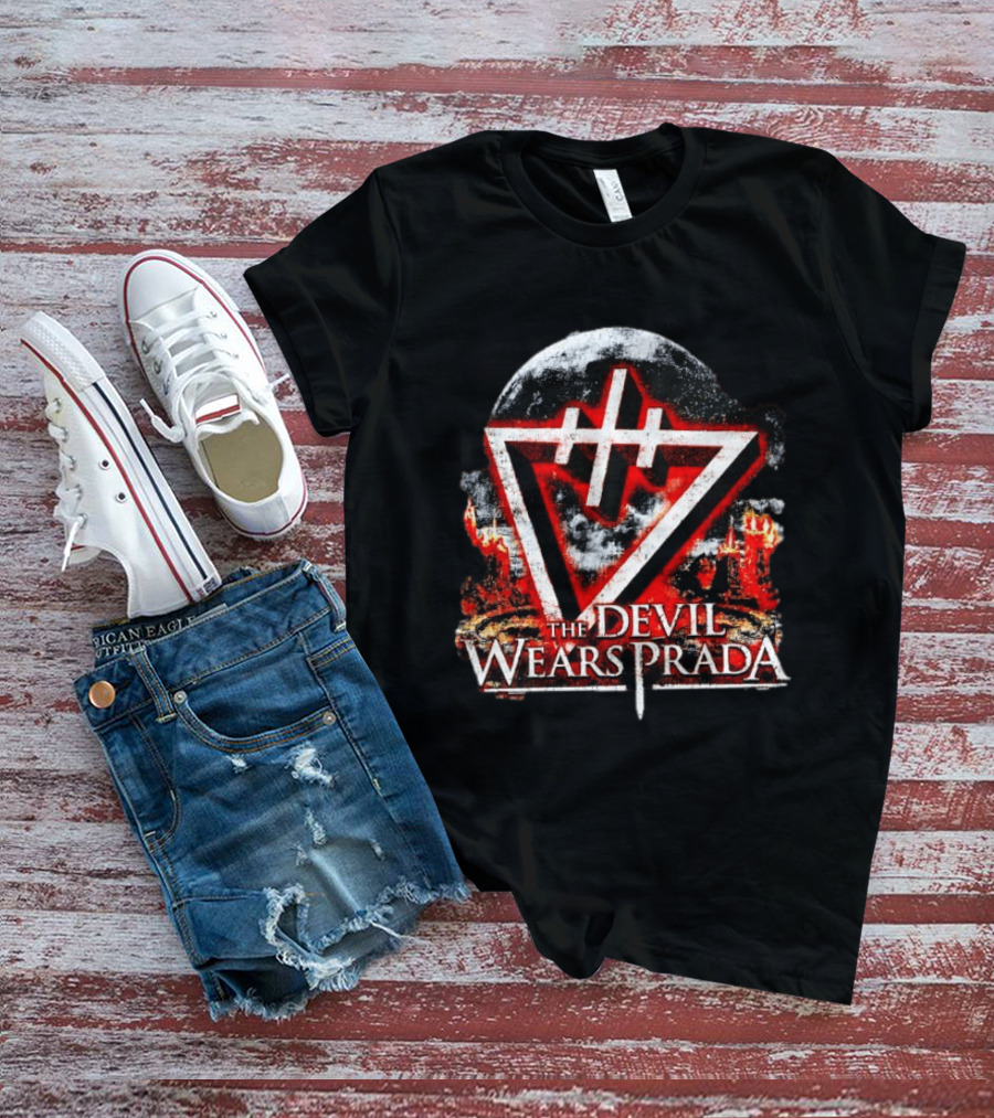 The Devil Wears Prada Metalcore Band Hardcore Triangular Symbol And Flames T-Shirt