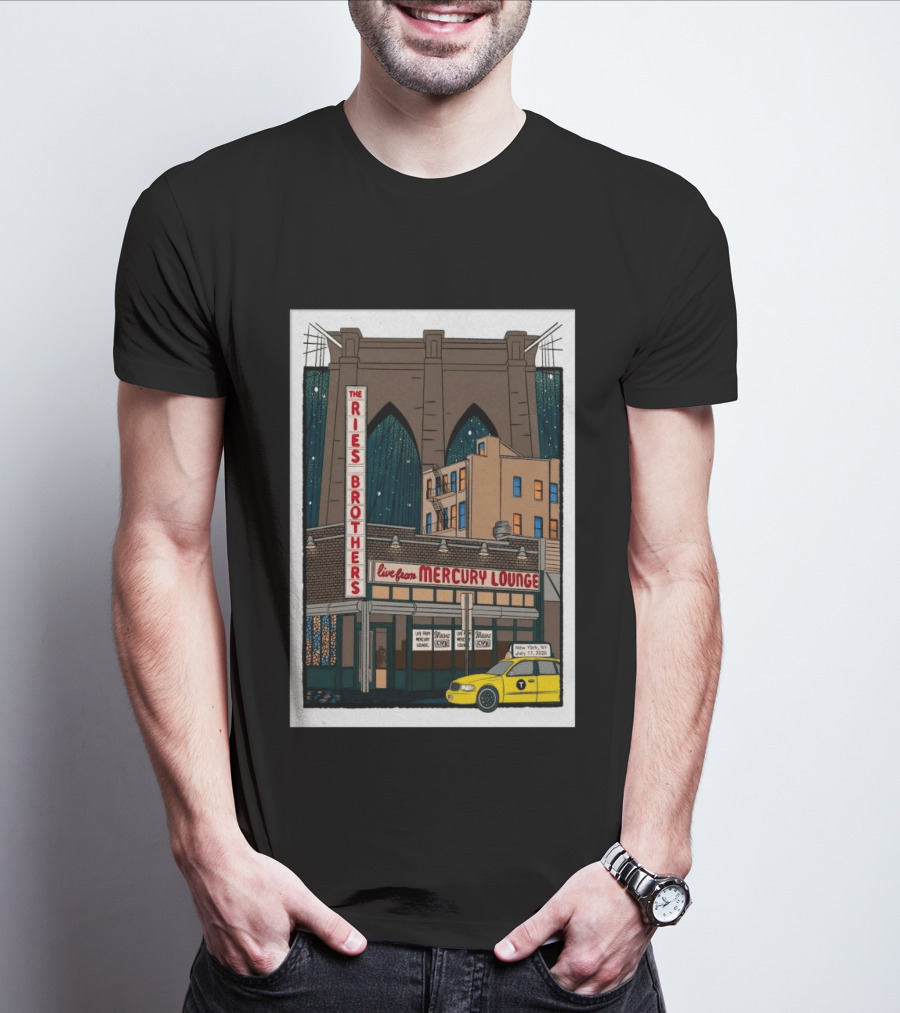 The Ries Brothers Live Mercury Lounge NYC Jul 17 2026 Brooklyn Bridge T-Shirt