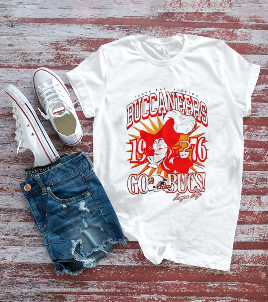 Tampa Bay Florida Buccaneers 1976 Go Bucs Captain Hook T-Shirt