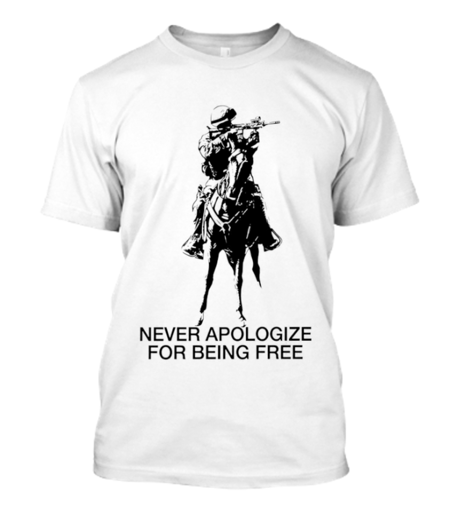 Never Apologize For Being Free Horseback Rider T-Shirt