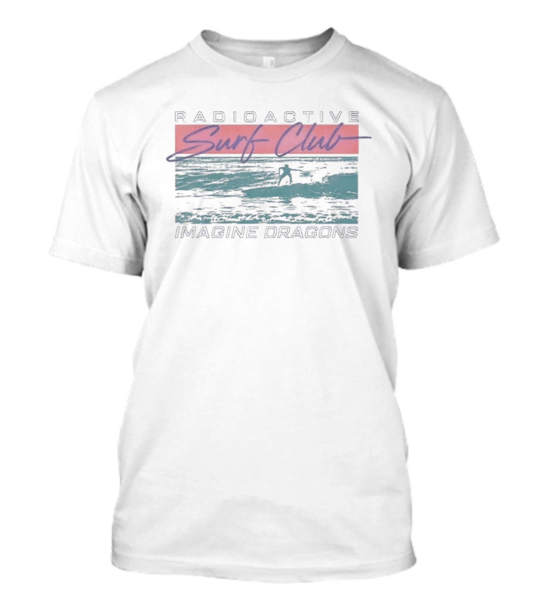 Radioactive Surf Club Imagine Dragons Beach Style Retro Aesthetic T-Shirt
