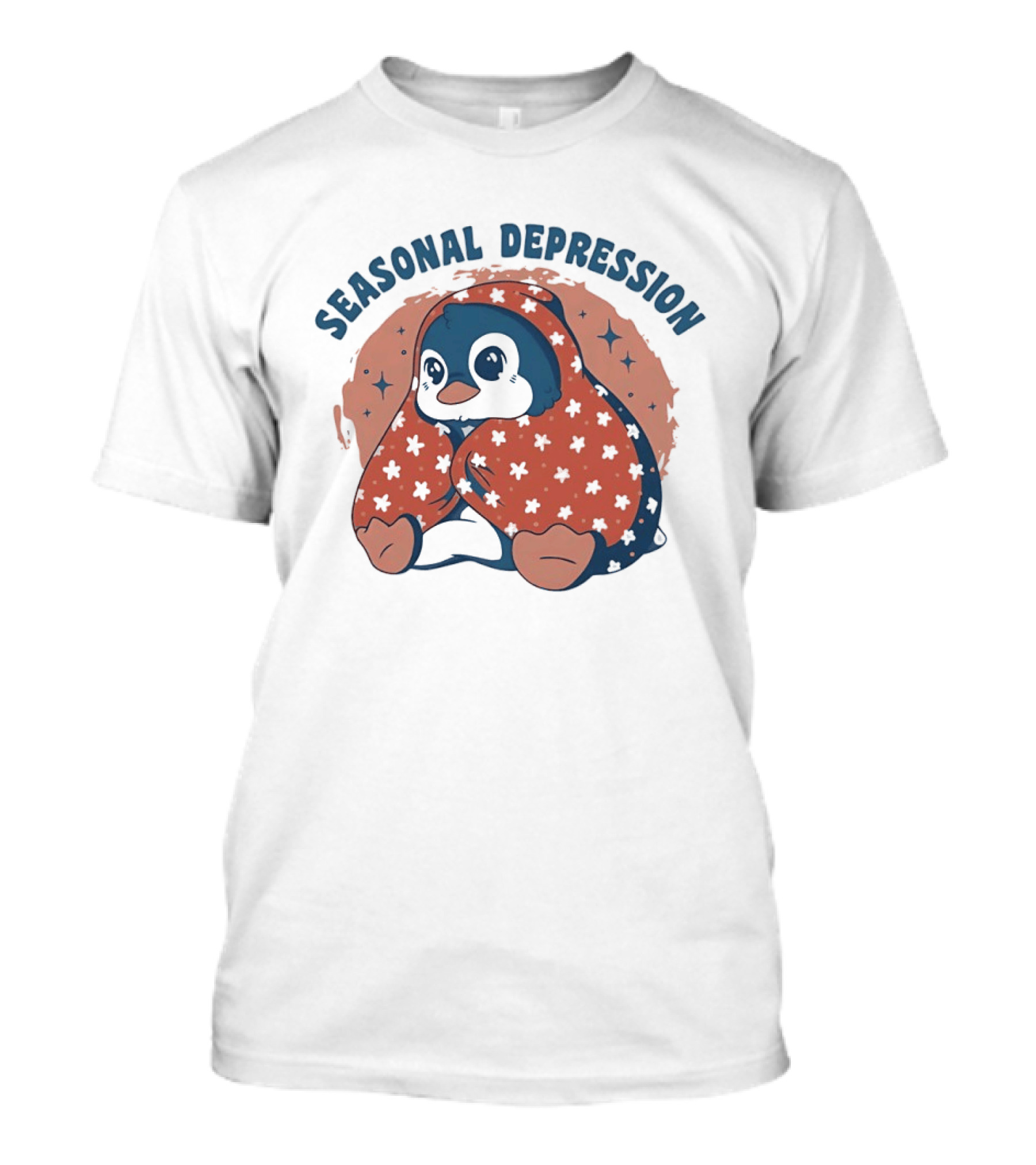 Penguins Seasonal Depression Cute Winter Cozy Starry T-Shirt