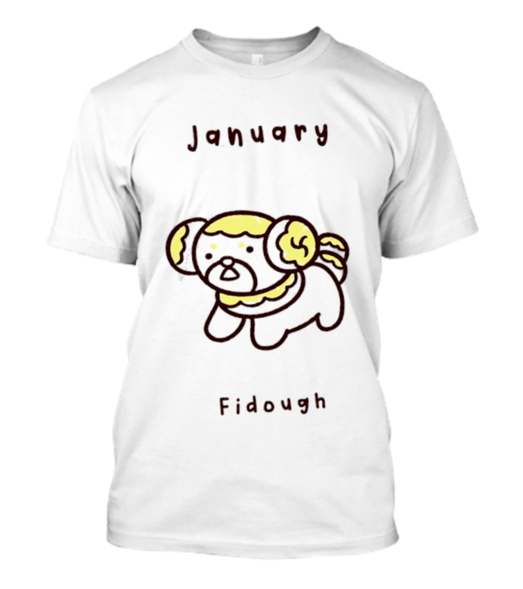 January Fidough Pokémon Calendar Cute T-Shirt