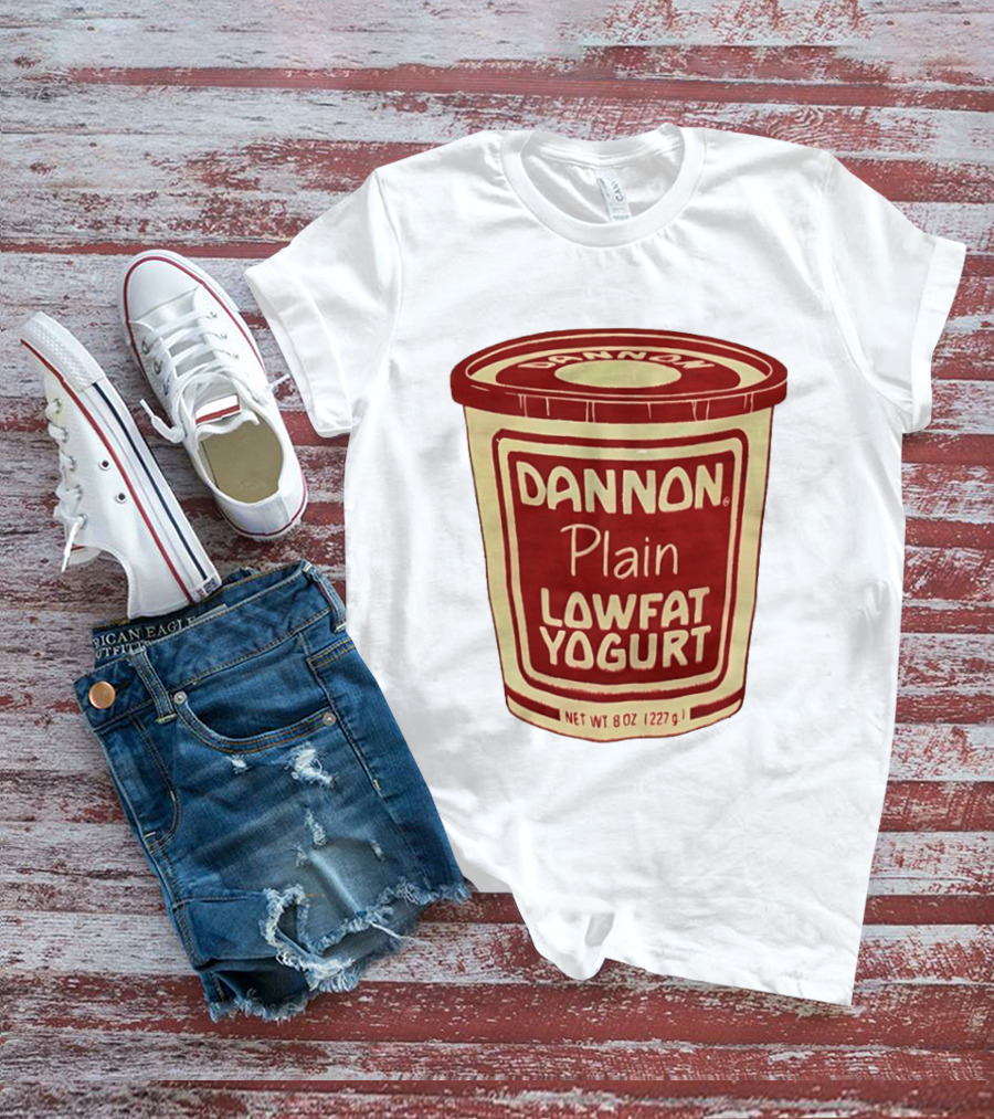 Dannon Plain Lowfat Yogurt 8oz 227g 1980s T-Shirt