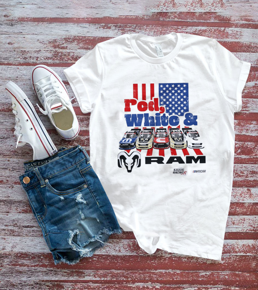 Red White RAM NASCAR Kaulig Racing Mopar Craftsman T-Shirt