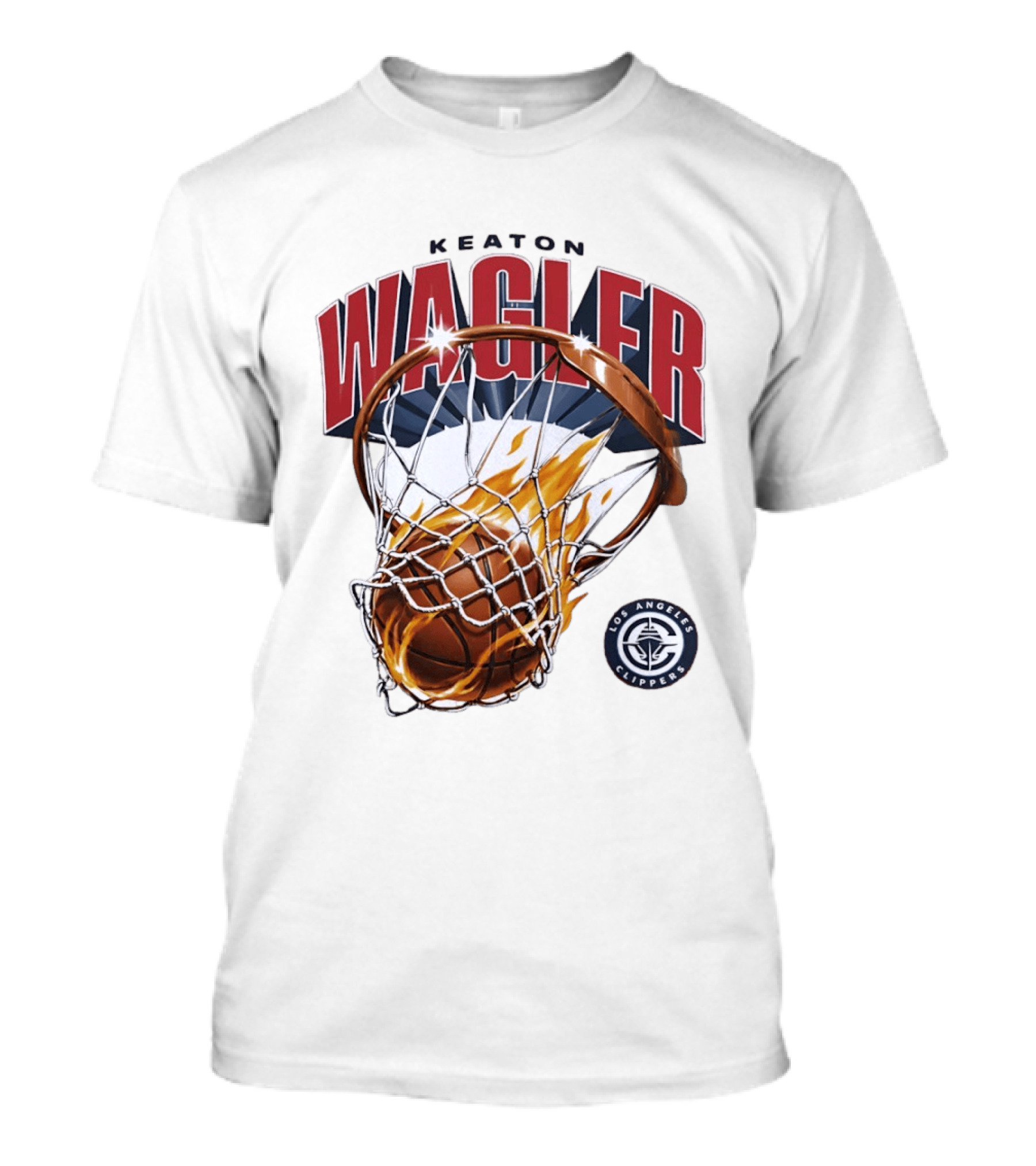 Keaton Wagler Los Angeles Clippers Basketball Net Dunk T-Shirt