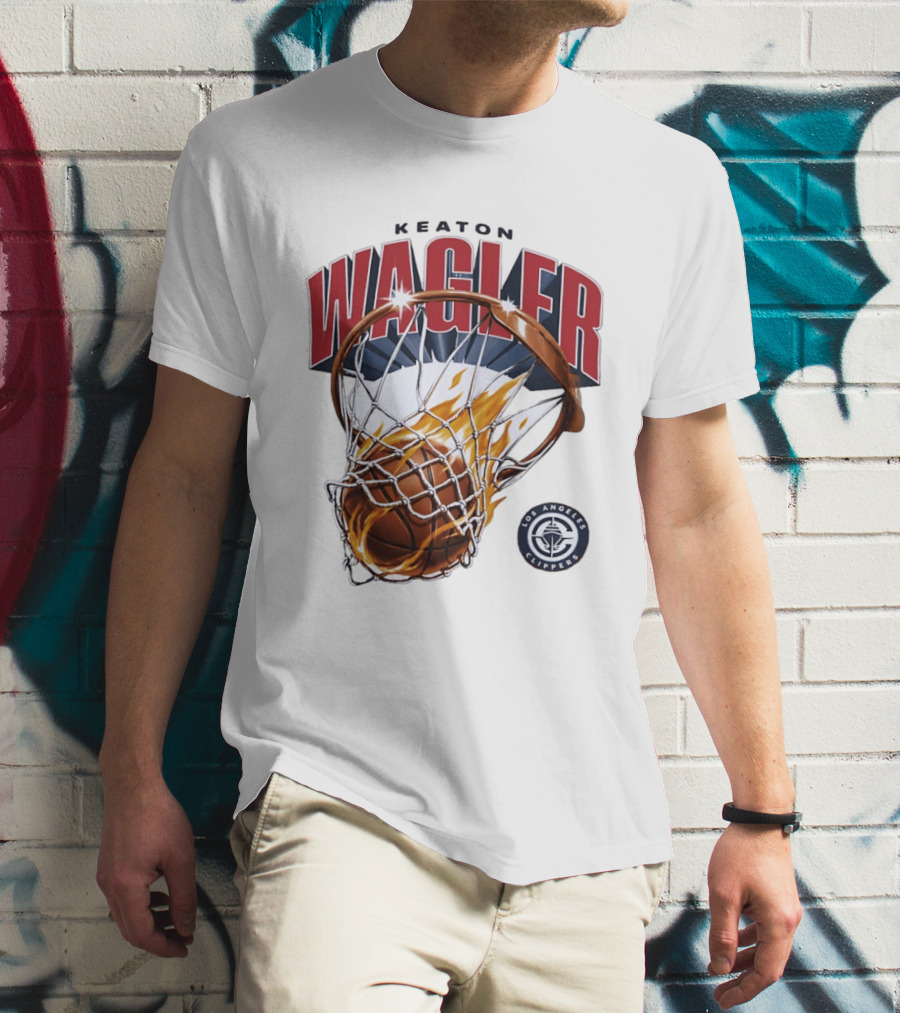 Keaton Wagler Los Angeles Clippers Basketball Net Dunk T-Shirt