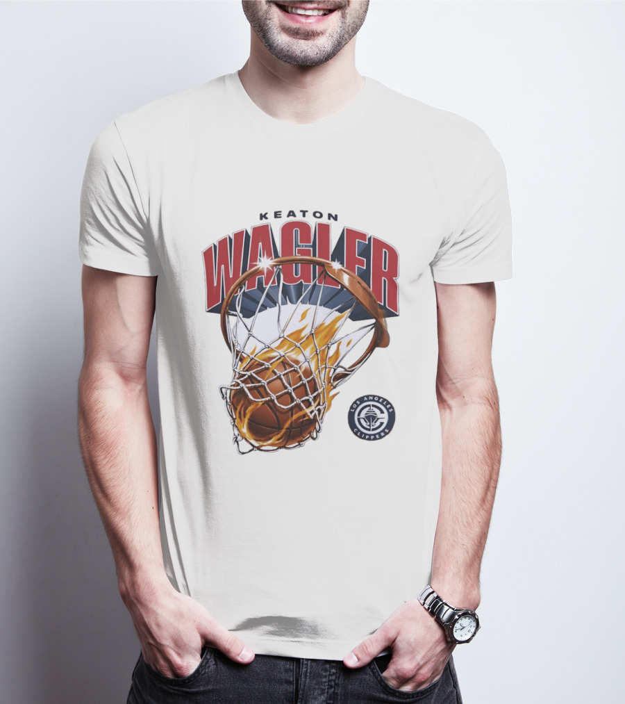 Keaton Wagler Los Angeles Clippers Basketball Net Dunk T-Shirt