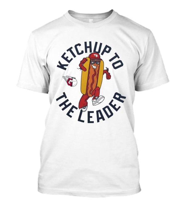 Ketchup To The Leader Hot Dog Baseball Funny Cool Running T-Shirt