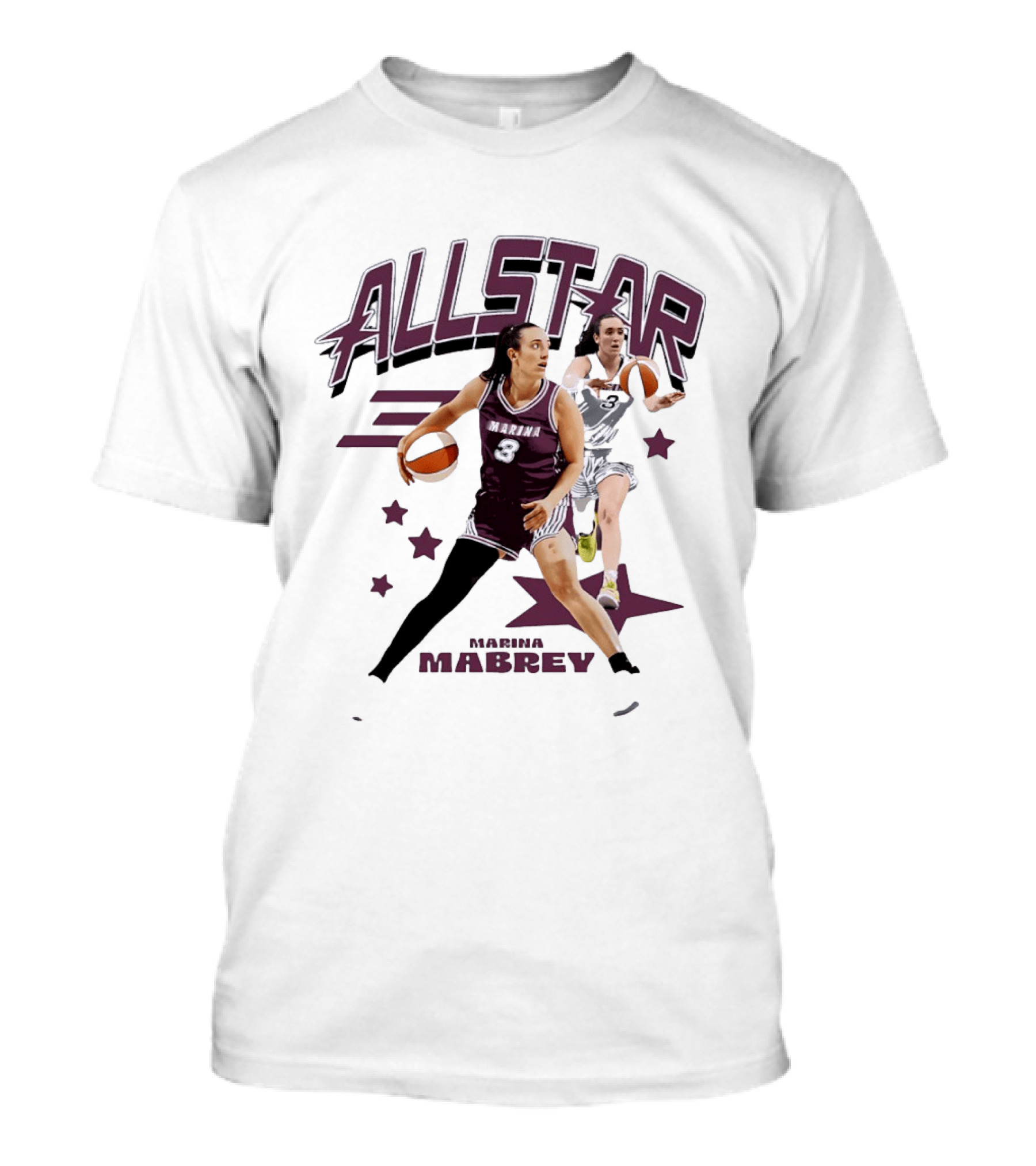 Marina Mabrey All Star Basketball WNBA Number 3 T-Shirt