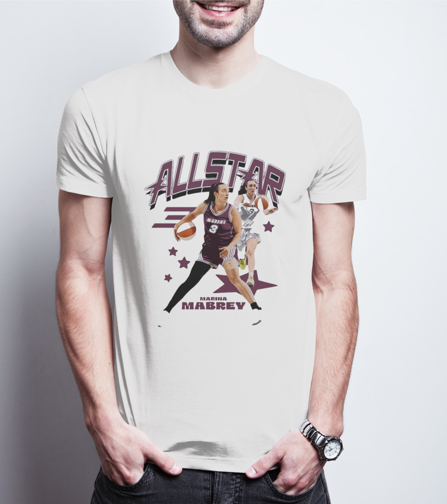 Marina Mabrey All Star Basketball WNBA Number 3 T-Shirt