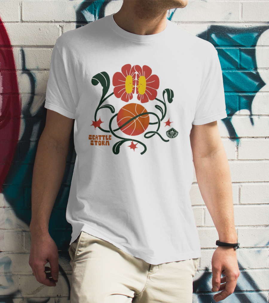 Seattle Storm WNBA Basketball Flower T-Shirt