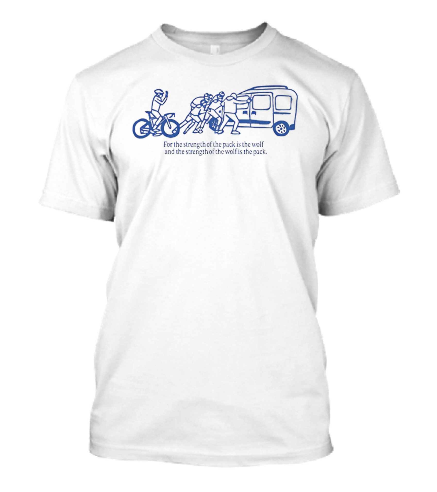 The Wolfpack Strength Of The Pack And The Wolf Cycling Unity T-Shirt