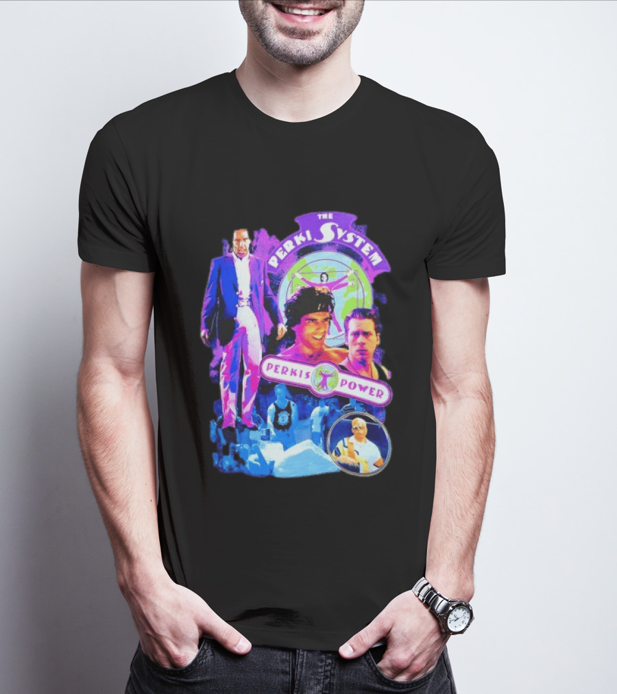 Ben Stiller The Perkis System Perkis Power Heavyweights Movie 90s Throwback T-Shirt