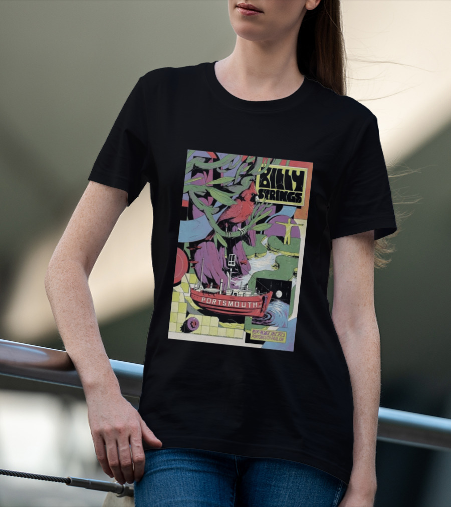 Billy Strings July 18 2026 Portsmouth Pavilion Cardinal Ship T-Shirt