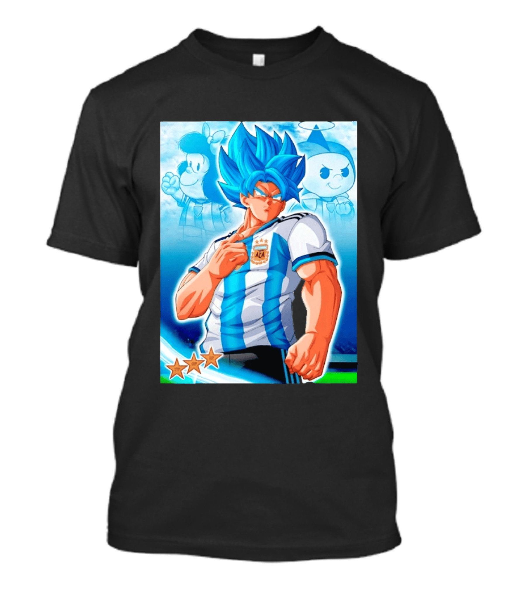 Super Saiyan Goku Dragon Ball Argentina AFA Jersey Victory Stars T-Shirt