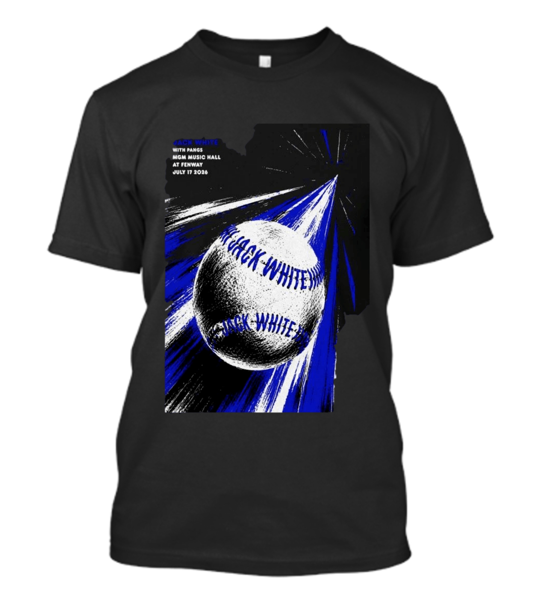 Jack White July 17 2026 With Pangs MGM Music Hall At Fenway T-Shirt