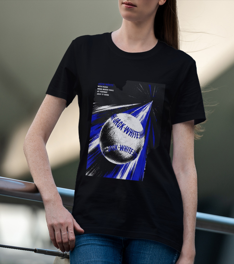 Jack White July 17 2026 With Pangs MGM Music Hall At Fenway T-Shirt