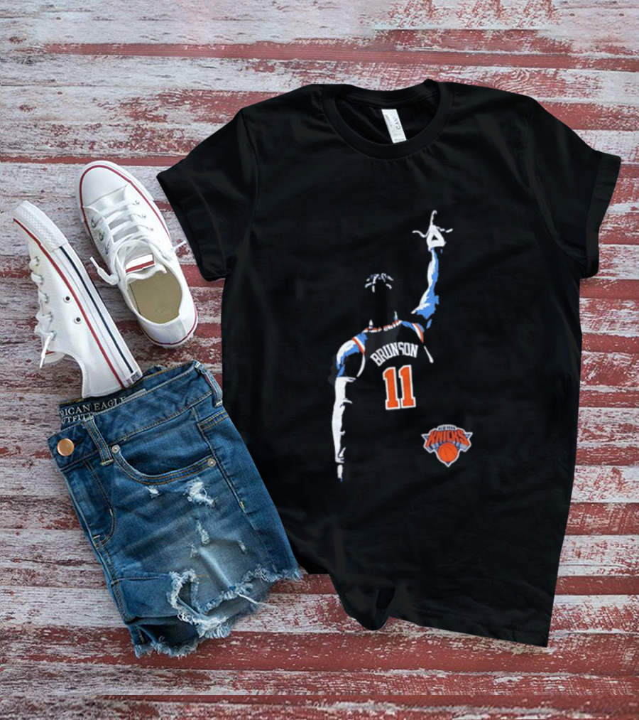New York Knicks Jalen Brunson 11 Fade Basketball Jersey T-Shirt